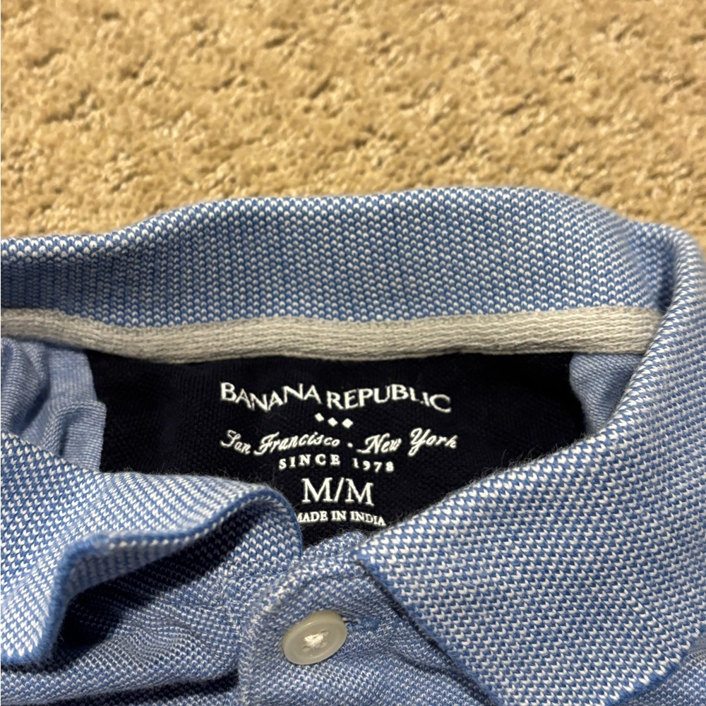 Banana Republic Men’s Blue Polo Shirt - Picture 3 of 3